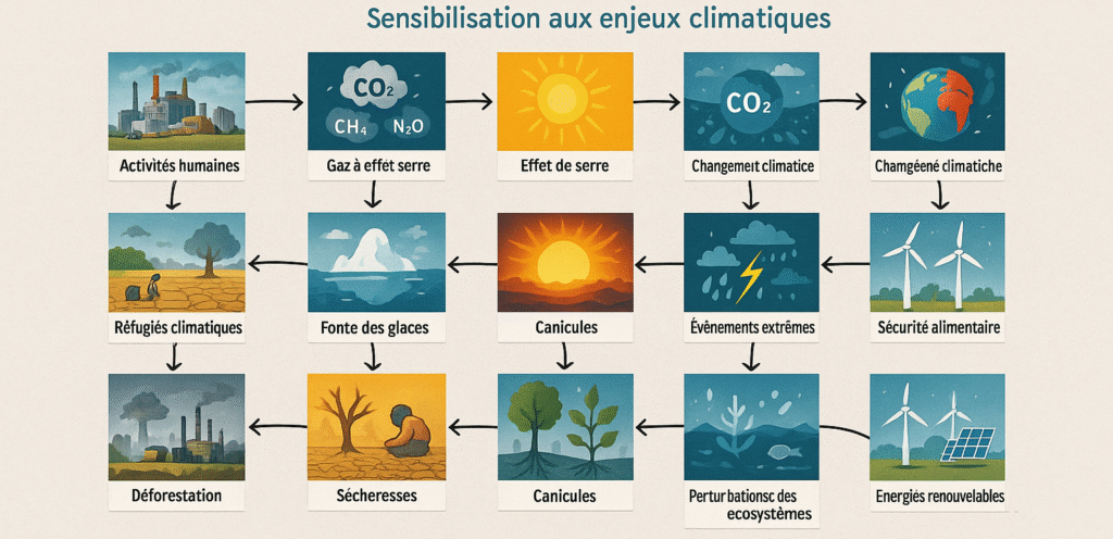 formation RSE et fresque du climat représenté par une fresque